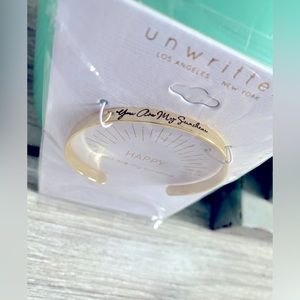 unwritten Happy “You Are My Sunshine” Cuff Bracelet ✨ 14K Gold Flash-Plated